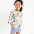 J.Crew Girls' coral-print tunic