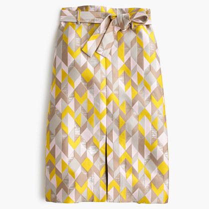 J.Crew Collection chevron jacquard skirt