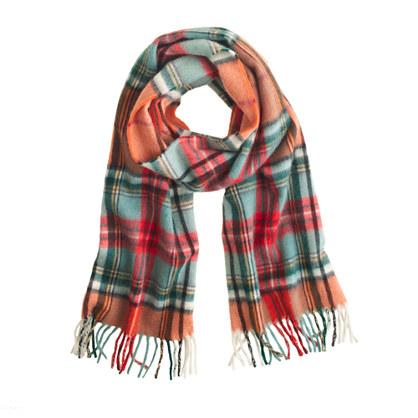 J.Crew Begg & Co.&trade; lambswool plaid scarf
