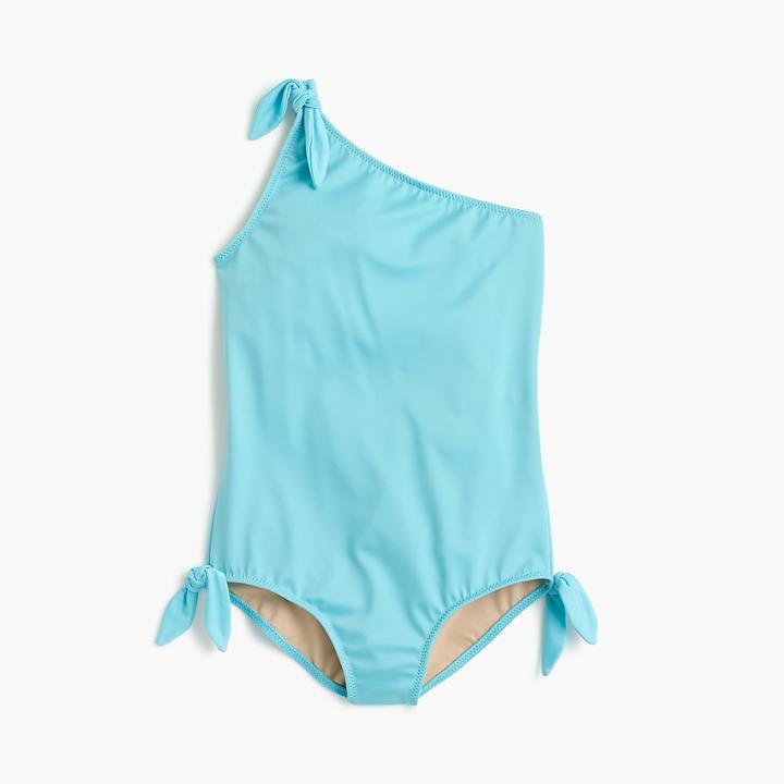 J.Crew Girls' one-shoulder swimsuit