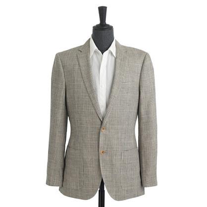 J.Crew Ludlow sportcoat in glen plaid Italian silk-linen