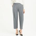 J.Crew Collection pleated cropped pant in pinstripe