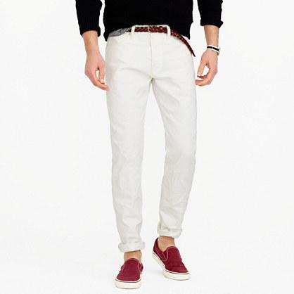 J.Crew Wallace & Barnes straight selvedge jean in white