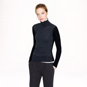 J.Crew Merino turtleneck in colorblock