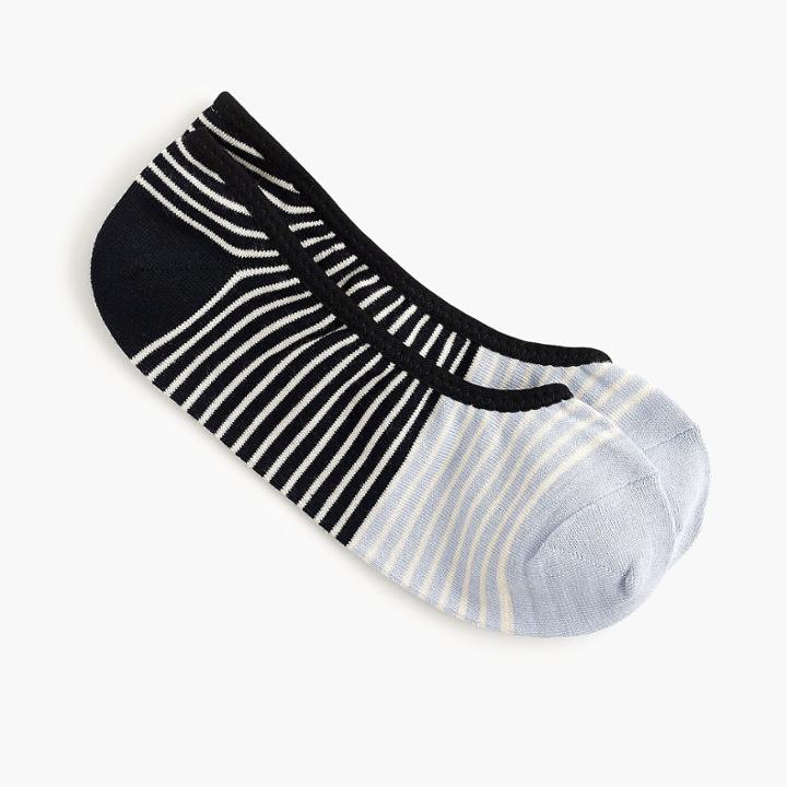 J.Crew Performance no-show striped socks