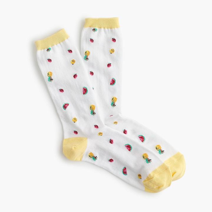 J.Crew Trouser socks in summer fruit