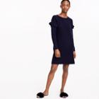 J.Crew Cable-knit ruffle-sleeve sweater-dress