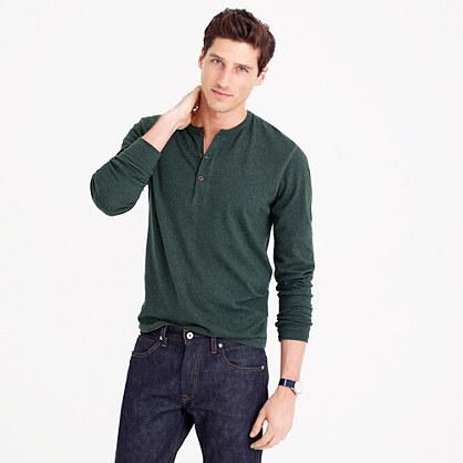J.Crew Slim solid flagstone henley