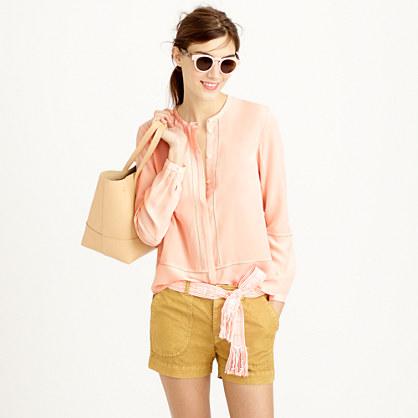 J.Crew Collection ladder-stitch silk blouse