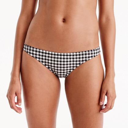 J.Crew Lowrider bikini bottom in matte gingham