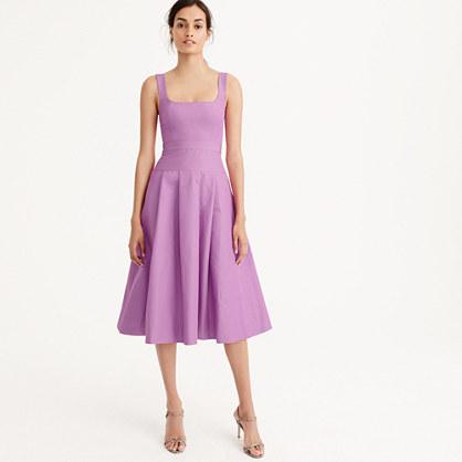 J.Crew Tall pleated A-line dress in faille
