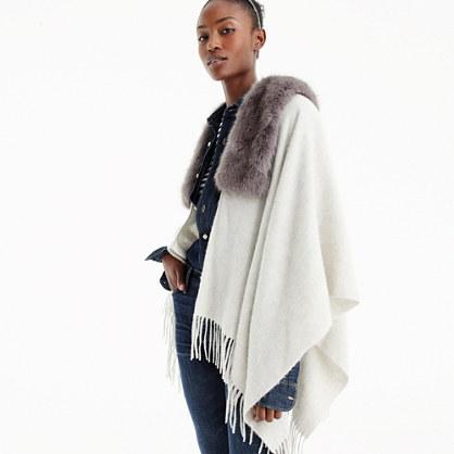 J.Crew Faux-shearling poncho