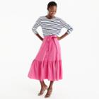 J.Crew Collection tie-waist button-front skirt in Italian wool