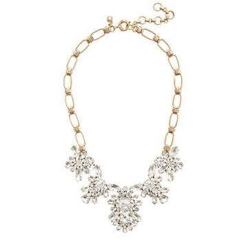 J.Crew Crystal blooms necklace