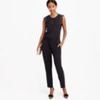 J.Crew Petite drapey oxford jumpsuit with lace sleeves