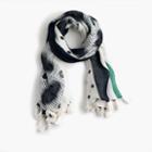 J.Crew Graphic scarf with tassels