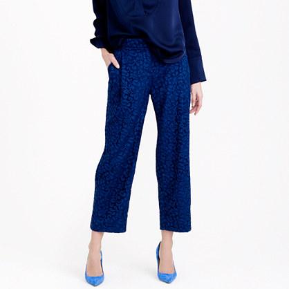 J.Crew Collection cropped pant in French lace