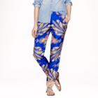 J.Crew Collection silk pant in peacock paisley