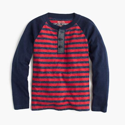 J.Crew Boys' long-sleeve striped henley T-shirt