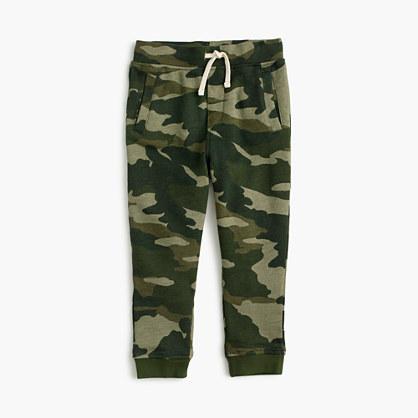 J.Crew Boys' lined sweatpants in camo