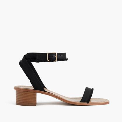 J.Crew Grosgrain ribbon block-heel sandals