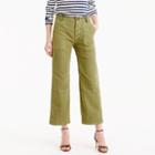 J.Crew Cropped wide-leg pant in linen-cotton