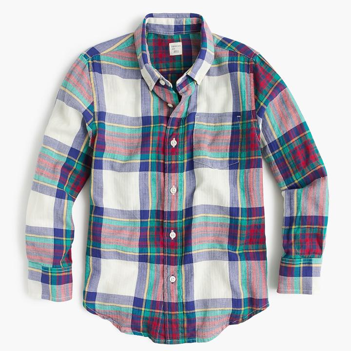 J.Crew Kids' flannel shirt in multiplaid