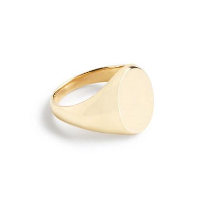 J.Crew 14k gold signet pinky ring