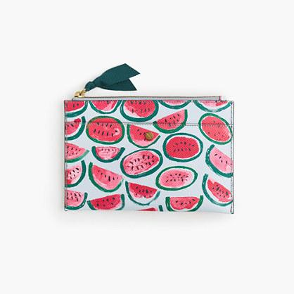 J.Crew Medium pouch in watermelon print