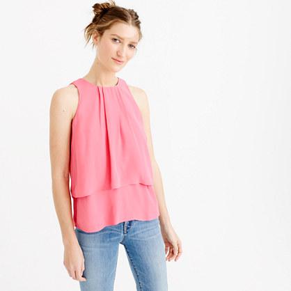 J.Crew Tiered crepe top