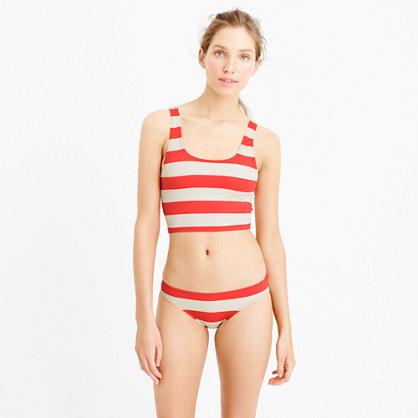 J.Crew Swim crop top in rugby stripe