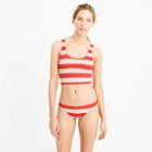 J.Crew Swim crop top in rugby stripe