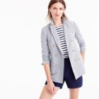 J.Crew Double-breasted gingham blazer