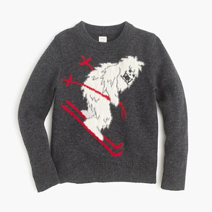 J.Crew Boys' skiing yeti crewneck sweater