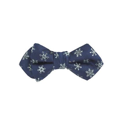 J.Crew Boys' silk bow tie with embroidered snowflakes