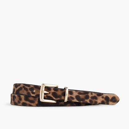 J.Crew Skinny belt in calf hair