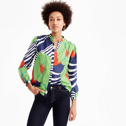 J.Crew Petite popover shirt in Ratti® striped floral