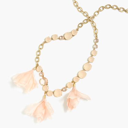 J.Crew Soft petal-drop necklace