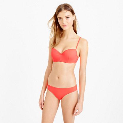 J.Crew Neon seamed underwire bikini top