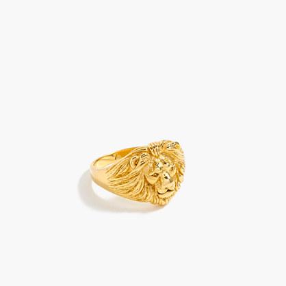 J.Crew Demi-fine 14k gold-plated lion ring