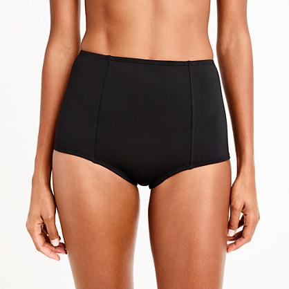 J.Crew High-waisted bikini bottom in Italian matte