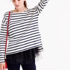 J.Crew J.Crew for NET-A-PORTER&reg; striped T-shirt with tulle