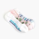 J.Crew No-show socks three-pack in seashells and stripes
