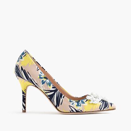 J.Crew Elsie embellished pumps in colorful palm