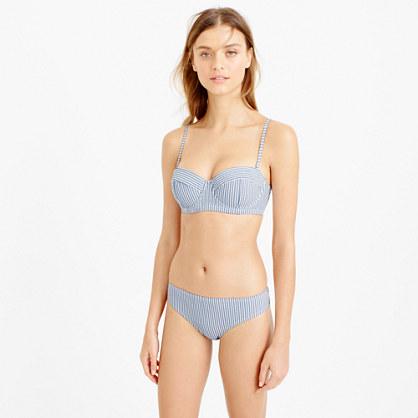 J.Crew Underwire bikini top in seersucker