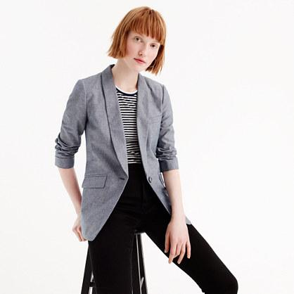J.Crew Unstructured shawl collar blazer in cotton-linen