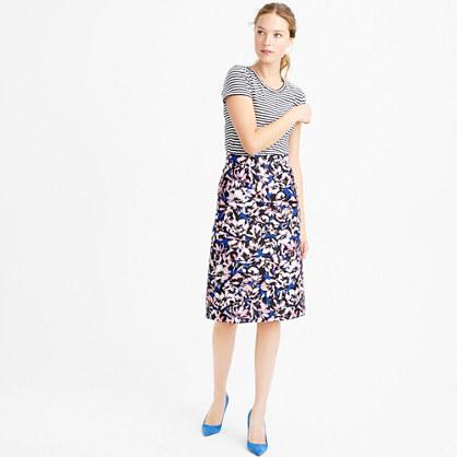 J.Crew Petite A-line skirt in hibiscus print