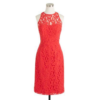 J.Crew Petite Pamela dress in Leavers lace
