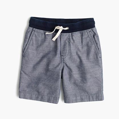 J.Crew Boys' pull-on short in chambray