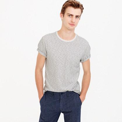 J.Crew Tall slub cotton textured pocket T-shirt in wavy stripe